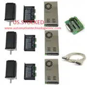 US Ship 3 Axis Nema34 Stepper Motor 1200oz.in 6.0A&Driver CNC kit Mill CNC Hobby