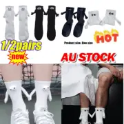 1/2 Pairs Novelty Socks Magnetic Couple Socks with 3D Doll Design - Fun&Quirky H
