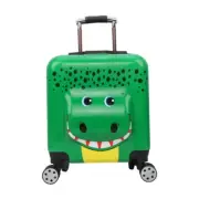 Dinasour Green 3D Carry On Hard Shell Suitcase Luggage Light 18" AU STOCK