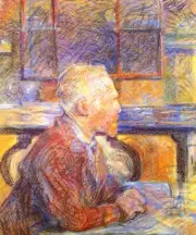 Henri de Toulouse-Lautrec : Portrait of Van Gogh : Archival Quality Art Print