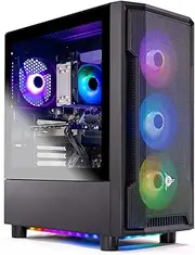 Skytech Shadow Gaming PC Desktop, Intel i5 13400F 2.5 GHz (4.6GHz Turbo), NVIDIA RTX 5060 8GB, 1TB NVMe SSD, 16GB DDR5 RAM 5200, 650W Gold PSU, Wi-Fi, Win 11