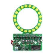 D4017 Ring Shaped Gradient 20 LED Water Lamp Flowing lights DIY Electronic Kit.