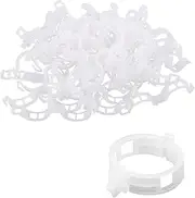 ZEACCT 200Pcs Garden Plant Clips, Plastic Lattice Clip, Plant Support Clips, White Plant Clip, Garden Support Clips, for Supporting Stems Vines Flower Vegetables Cucumber Grow Upright(White)