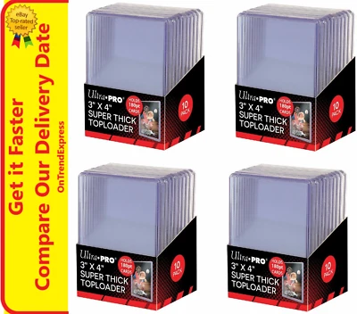 NEW 40 Ultra Pro Thick 130pt TOPLOADER Rigid Card Protector TOP LOADER 4 x 10