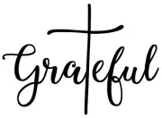 Spiritual Grateful Cross Iron On Transfer For T-Shirt + Light & Dark Fabrics #16