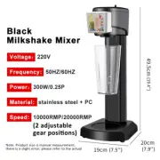 220V Commercial MilkShake Machine Fully Automatic Electric Milk Tea Mixer New 1L