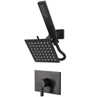 SOOOHOT Black Shower Head and Handle Set Shower Faucet Set Dual Shower Heads