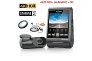 VIOFO A229 PRO 2CH FRONT AND REAR 4K+2K HDR DUAL DASH CAM SUPER NIGHT VISION + HARDWIRE KIT