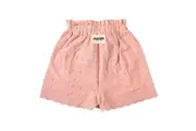 Broderie Anglaise Lace Shorts with Elastic Waist - Baby Pink