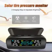 Car TPMS Tire Pressure Monitoring System Solar USB Powered + 4 Wireless Sensors