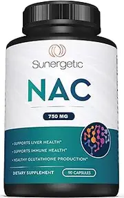 Premium NAC Supplement N-Acetyl Cysteine – 750mg Per Capsule – Supports Liver, Detox Immune, Cellular & Respiratory Health – 90 N Acetyl Cysteine Capsules