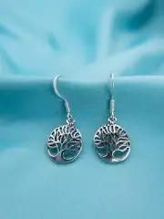 New With Tag Sterling Silver 925 Tree Of Life Dangle Earrings Free Gift bag