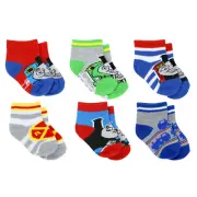 Thomas the Tank Engine ☆ Baby Boys' 6 Pack Socks ☆ Sizes 6-12 Months