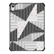 iPad 10.9-inch (10th gen) iPad Impact Case Geometrical black white pink abstract shapes pattern