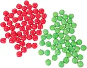 QUMIIRITY 120pcs Simulation Jelly Red Faux Fake Simulation Red Model Christmas Tree Balls Lemons Miniature Xmas Tree Baubles Artificial Fruit Fruits Fruit Charms Foam