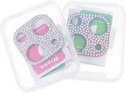 Camera Lens Guards for Iphonemini Pack Shiny Rhinestone Lens Films Sturdy Aluminum Alloy Protect Your Phone Camera from Scratches