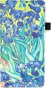 [menesia] Checkbook Cover for Men & Women RFID Leather Check Book Holder Wallet, sky, Oil Painting Style