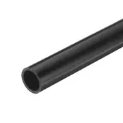 PVC Rigid Round Pipe 16mm ID 20mm OD 0.33m Black High Impact