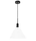 Elegant Lighting Hugh Single Light 14" Wide Pendant Model: LD6228BK