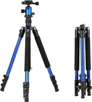 Q555 Camera Tripod Stand for DSLR Canon Nikon Sony ,Blue