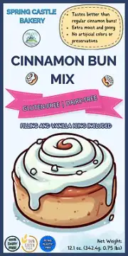Gluten Free Cinnamon Bun Mix, GF Cinnamon Rolls With Icing And Filling