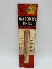 Vintage Sealed Kmart 5/16" Carbide Tipped 4" Masonry Drill Bit NOS 1/4" Shank