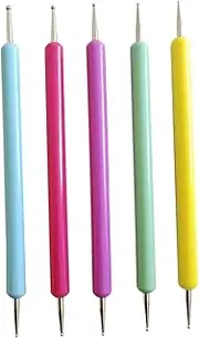 MERRYHAPY Nail Art Painting Tools 5pcs Manicure Dotting Tool Set Easy to Handle for Use