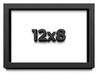 12x8 Shadow Box Frame Black | 1 inches Deep Real Wood Contemporary Shadowbox Dis