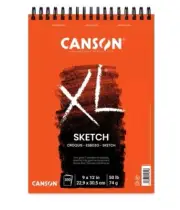 Canson XL Paper Sketch Pad for Charcoal Pencil Pen Top Bound 50# 9x12 Orange NEW