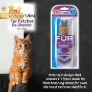Hartz Groomer's Best Fur Fetcher De-Shedder Cat Brush,Grey and Pink/Purple L4