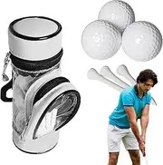 Nkmujil Golf Ball Storage, Golf Tee Storage Bag, Lightweight Golf Ball Pouch, Portable Golf Accessory Bag Outdoor Sport Supplies for Tees, Divot, Ball Markers