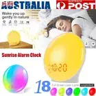 Wake Up Light Lamp Alarm Clock LED FM Radio Sunrise Sunset Simulation Nightlight