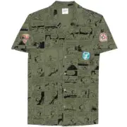 Peanuts Beagle Scout Collection 50TH anniversary Button up Camp Shirt Boys M