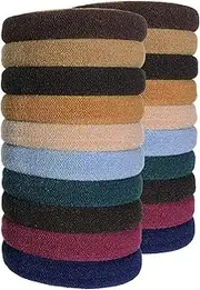 Ponyties Hair Ties No Crease No Damage Ponytail Holders Scrunchies For Thin to Medium Thick Hair Women Girls and Men 20 Pcs Multicolour