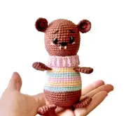 Adorable Handmade Groundhog Amigurumi Plushy Gift