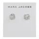 MARC JACOBS M0009789 圓盤LOGO水鑽鑲嵌耳環.銀