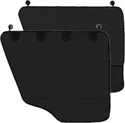 FwQoFvk 2Pcs Dog Car Door Protector, 600D Oxford Cloth Car Door Guard with Pocket, Dog Seat Cover, Pet Vehicle Door Guard for Most Vehicles 77×64 cm (Black)