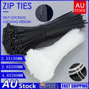 Cable Ties Zip Ties Nylon UV Stabilised Bulk Black&White Cable Ties AU