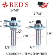Tideway Carbide IND LC17140168 1/4" Tongue and Groove 1/2 shank router bit