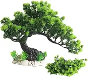 Aquarium Decoration Tree, Artificial Aquarium Plant, Fish Tank Ornament, Green, Vivid Decorative Design, Safe for Betta, Home or Aquariums, Long Lasting