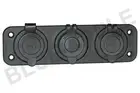 3 way 12V Accessory Plate Flush mount 2 DUAL USB + 1 Engel Fridge 2 prong socket