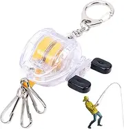 Fishing Reel Keychain Fly Fishing Retractor Fly Fishing Key Ring | Retractable Tool Lanyard Fishing Gear Fly Fishing Tools Bait Fishing Accessories
