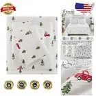 Warm 100% Cotton Flannel Sheet Set - Lodge Style Tree Trip Print, King Size