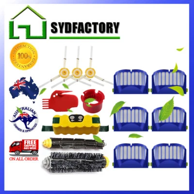 Battery + Filters side Brushes Cleaning Tools for iRobot Roomba 630 au stock