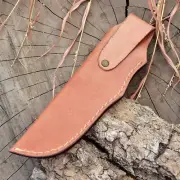 Handmade Cowhide Fixed Blade Leather Knife Sheath Straight Case Scabbard Knives