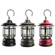 Portable Retro Camping Lights Outdoor Camping Professional Tent Lights red battery