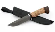 Knife Barracuda steel X12MF handle birch bark