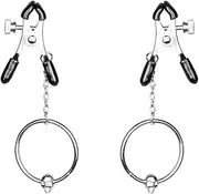 Sex Toys Metal Clamp Adjustable Metal Nipple Clamps Nipple Clip Clamps For Men Women Non-Piercing Metal Stimulator Nipple Clips