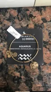 alex and ani gold Zodiac bracelet (Aquarius)