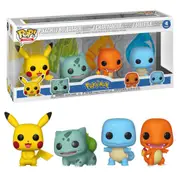 Pokemon Pikachu, Bulbasaur, Charmander and Squirtle (Starters) Funko POP! Vinyl 4-Pack